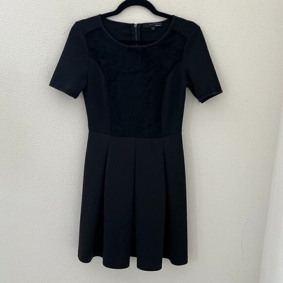 Elie Tahari Mixed Media Fit & Flare Dress Black Size 4 - Picture 5 of 16